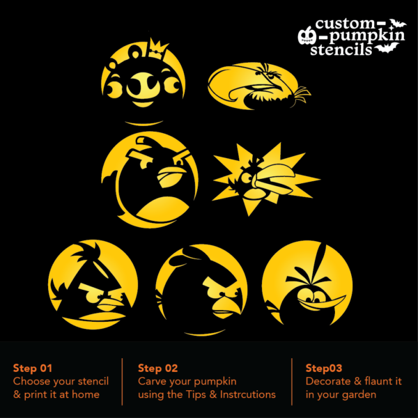 Angry Birds Pumpkin Carving Stencil Angry Birds Pumpkin Carving Stencil