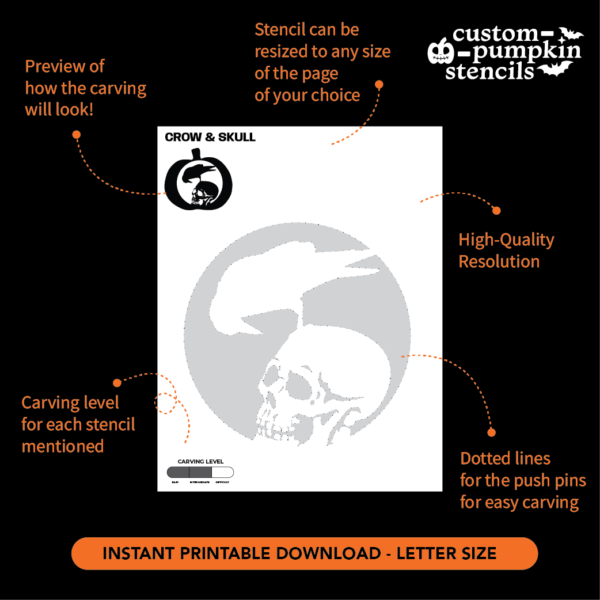 Crow Pumpkin Carving Stencil Crow Pumpkin Carving Stencil