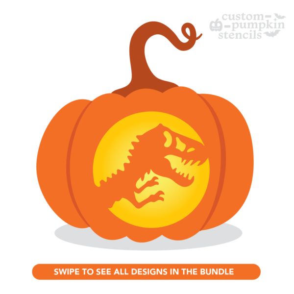 Dinosaur Pumpkin Carving Stencil