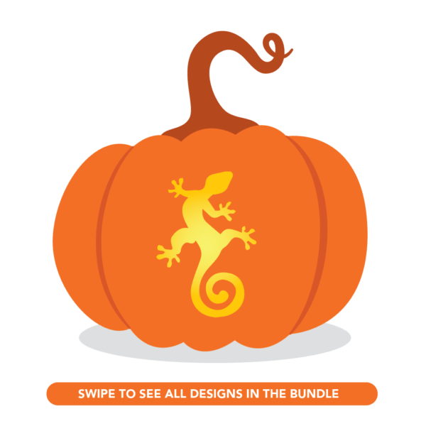 Lizard Pumpkin Carving Stencil