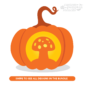 Mushroom Pumpkin Carving Stencil