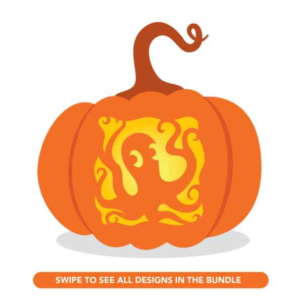 Octopus Pumpkin Carving Stencil