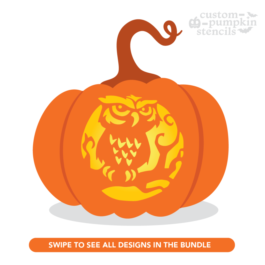 Owl Pumpkin Carving Stencil