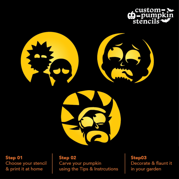 Rick and Morty Pumpkin Carving Stencil Rick and Morty Pumpkin Carving Stencil
