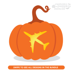 Airplane Pumpkin Carving Stencil