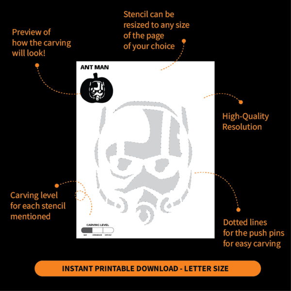 Ant Man Pumpkin Carving Stencil Ant Man Pumpkin Carving Stencil