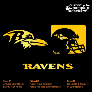 Baltimore Ravens Pumpkin Carving Stencil