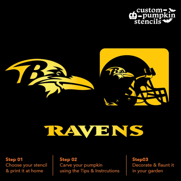Baltimore Ravens Pumpkin Carving Stencil Baltimore Ravens Pumpkin Carving Stencil
