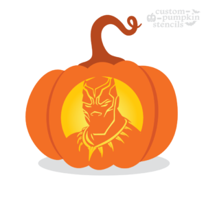 Black Panther Pumpkin Carving Stencil