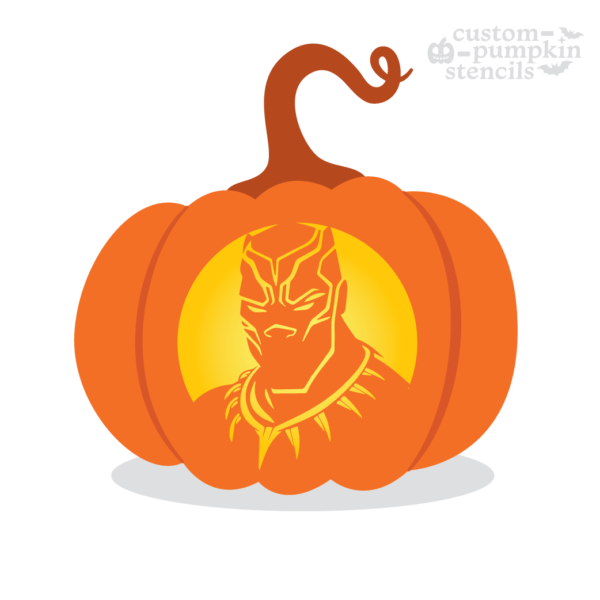 Black Panther Pumpkin Carving Stencil