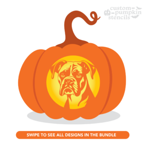 Boxer Pumpkin Carving Stencil