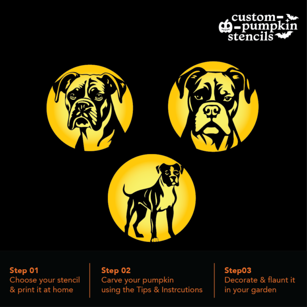 Boxer Pumpkin Carving Stencil Boxer Pumpkin Carving Stencil