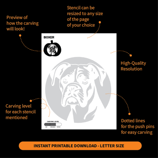 Boxer Pumpkin Carving Stencil Boxer Pumpkin Carving Stencil
