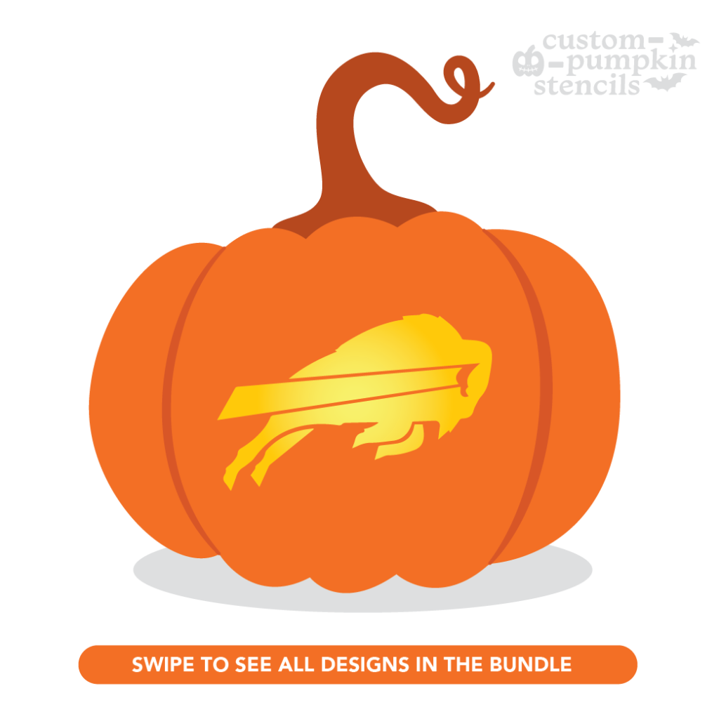 Buffalo Bills Pumpkin Carving Stencil - Custom Pumpkin Stencils 2025