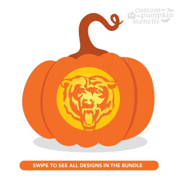 Chicago Bears Pumpkin Carving Stencil