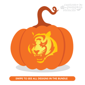 Cincinnati Bengals Pumpkin Carving Stencil