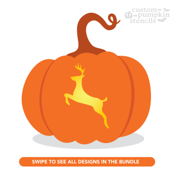 Deer Pumpkin Carving Stencil