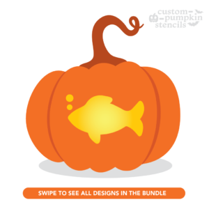 Fish Pumpkin Carving Stencil