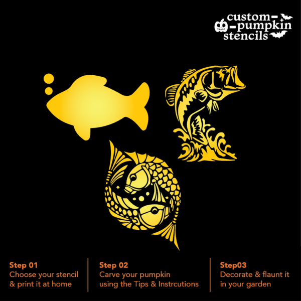 Fish Pumpkin Carving Stencil Fish Pumpkin Carving Stencil
