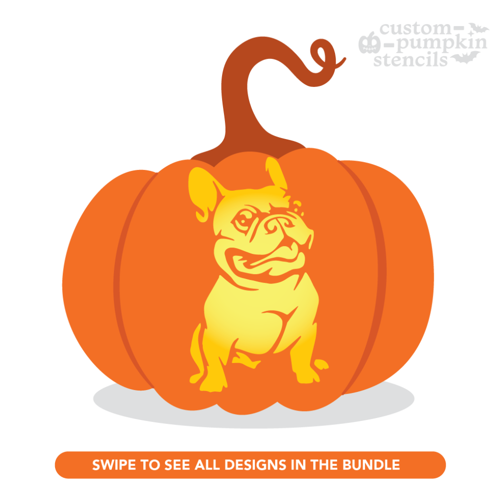 French Bulldog Pumpkin Carving Stencils Printable