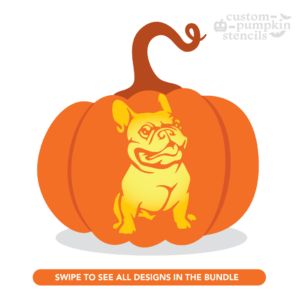 French Bulldog Pumpkin Carving Stencil