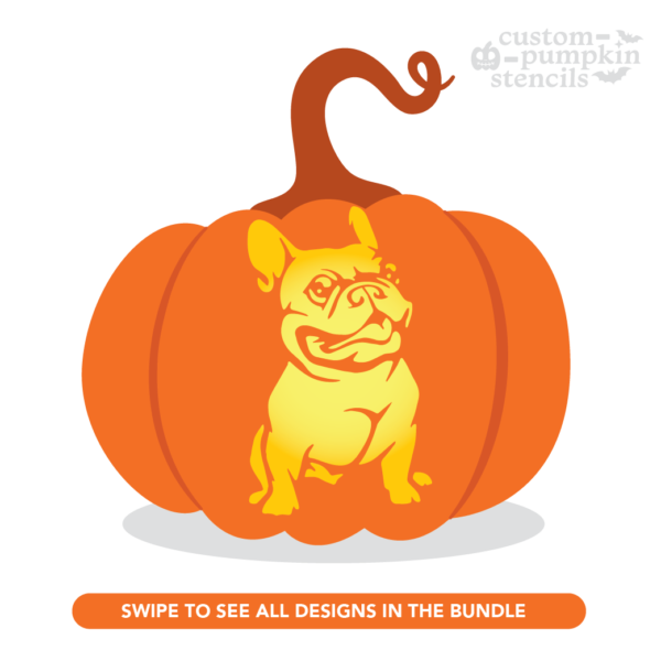 French Bulldog Pumpkin Carving Stencil