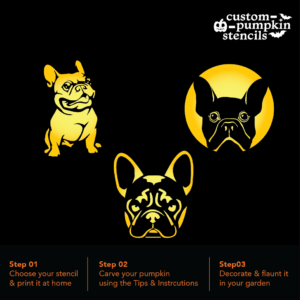 French Bulldog Pumpkin Carving Stencil