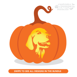 Golden Retriever Pumpkin Carving Stencil