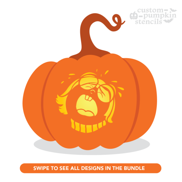 Inside Out: Sadness Pumpkin Carving Stencil