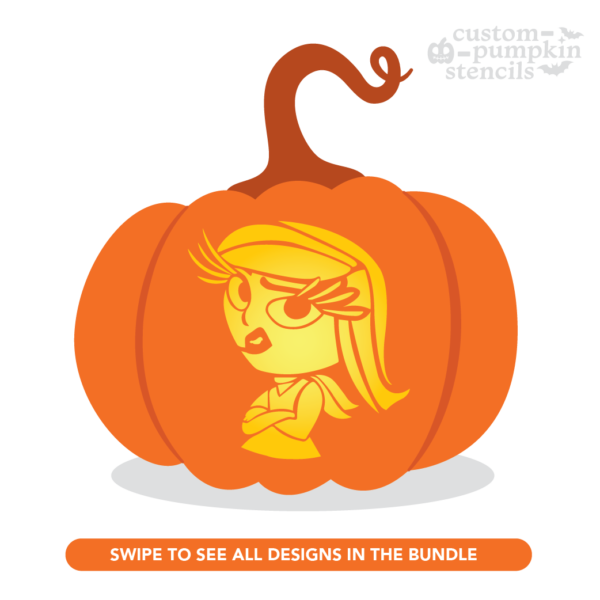 Inside Out: Disgust Pumpkin Carving Stencil