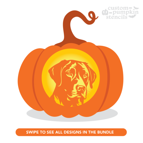 Labrador Pumpkin Carving Stencil