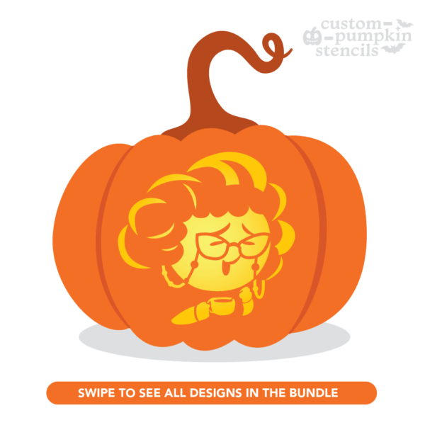 Inside Out 2: Nostalgia Pumpkin Carving Stencil