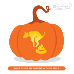 Pooping Dog Pumpkin Carving Stencil