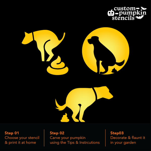 Pooping Dog Pumpkin Carving Stencil Pooping Dog Pumpkin Carving Stencil