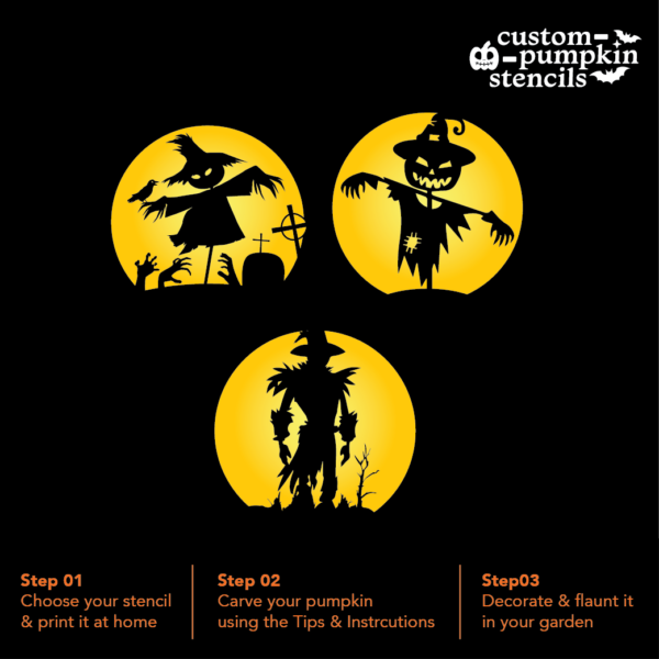 Scarecrow Pumpkin Carving Stencil Scarecrow Pumpkin Carving Stencil
