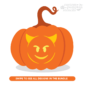 Smiling Face With Horns Emoji Pumpkin Carving Stencil