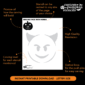 Smiling Face With Horns Emoji Pumpkin Carving Stencil