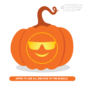 Smiling Face With Sunglasses Pumpkin Carving Stencil