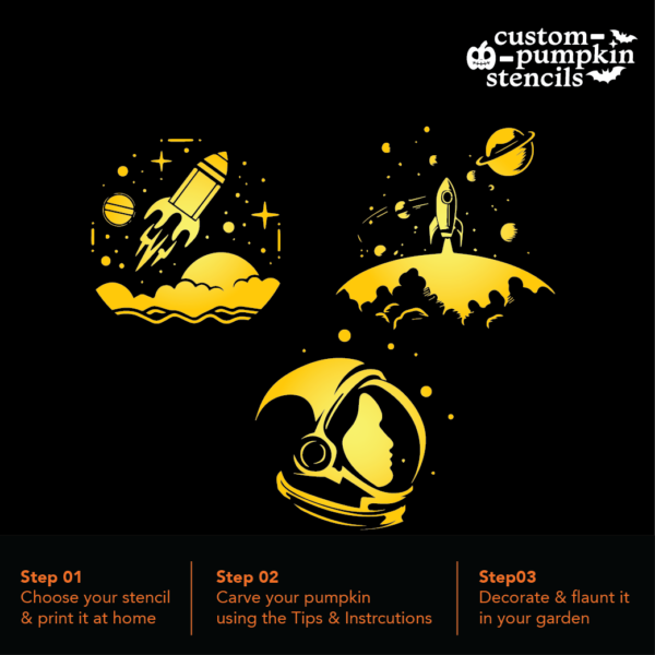 Space Pumpkin Carving Stencil Space Pumpkin Carving Stencil