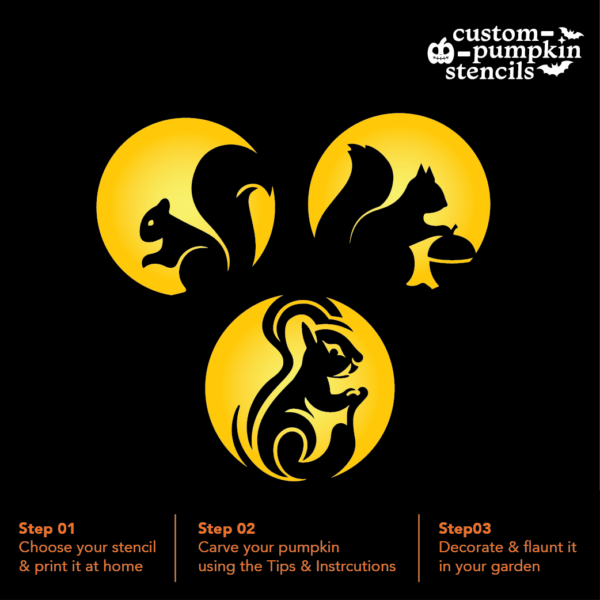 Squirrel Pumpkin Carving Stencil Squirrel Pumpkin Carving Stencil