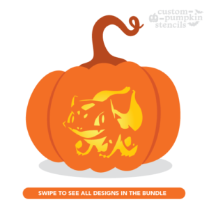 Bulbasaur Pumpkin Carving Stencil