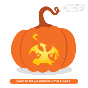 Charizard Pumpkin Carving Stencil