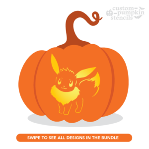 Eevee Pumpkin Carving Stencil