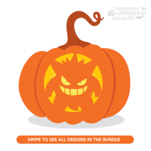 Gengar Pumpkin Carving Stencil