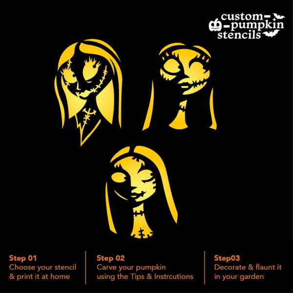 Sally Pumpkin Carving Stencil Sally Pumpkin Carving Stencil