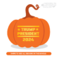 Trump Pumpkin Carving Stencil