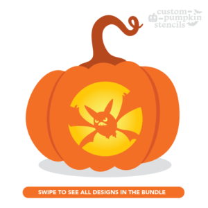 Zubat Pumpkin Carving Stencil