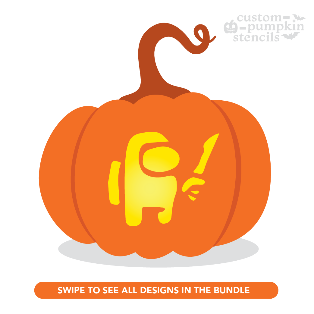 Among Us Pumpkin Carving Stencil