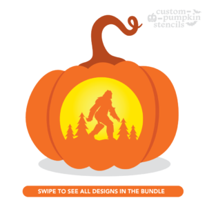 Bigfoot Pumpkin Carving Stencil