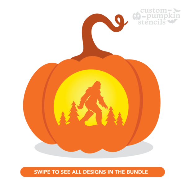 Bigfoot Pumpkin Carving Stencil